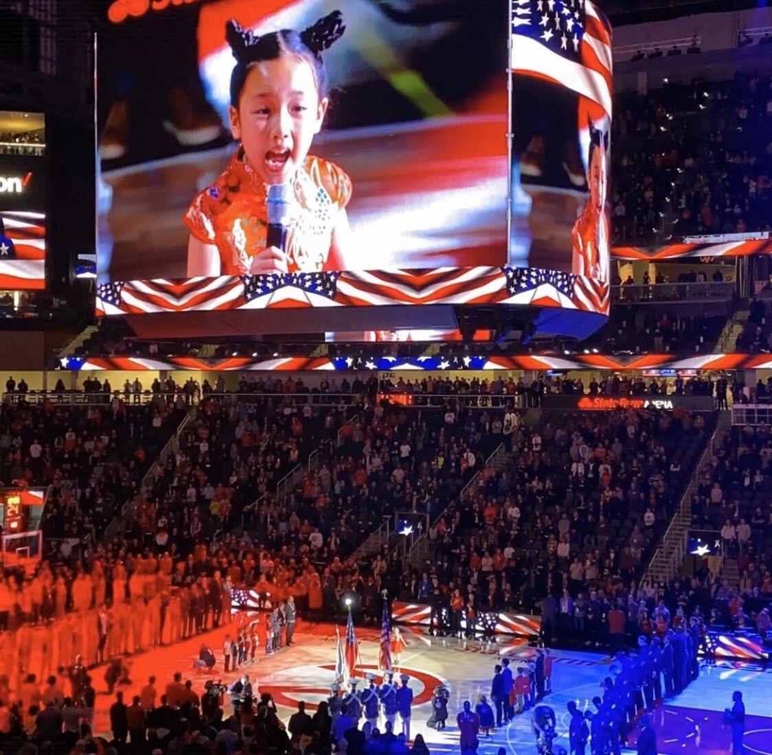 National Anthem Atlanta Hawks Malea Emma Tjandrawidjaja